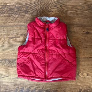 GAP 12-18m Red Puffy Vest